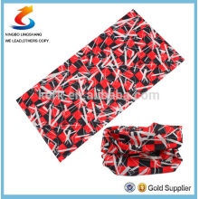 100% Polyester Multifunktions-Kunden Design Sport nahtlose Schal Bandana, auf Lager